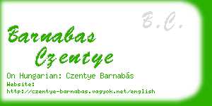 barnabas czentye business card